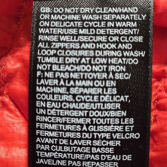 The North Face Quilted Puffer Vest ThermoBall Coral Tangerine Speckle Print - Picture 12 of 12